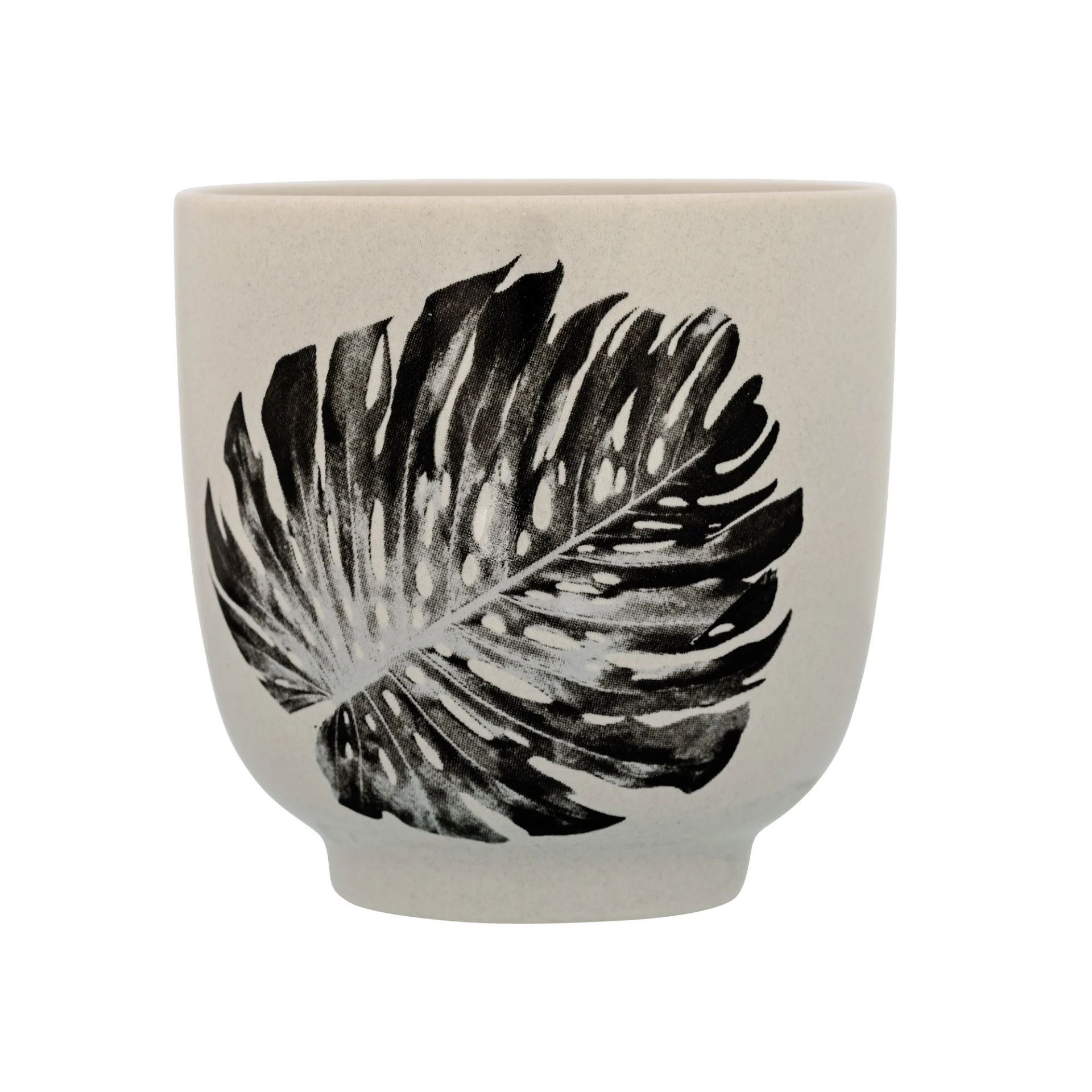 Bloomingville Becher Sooji Palmblatt grau