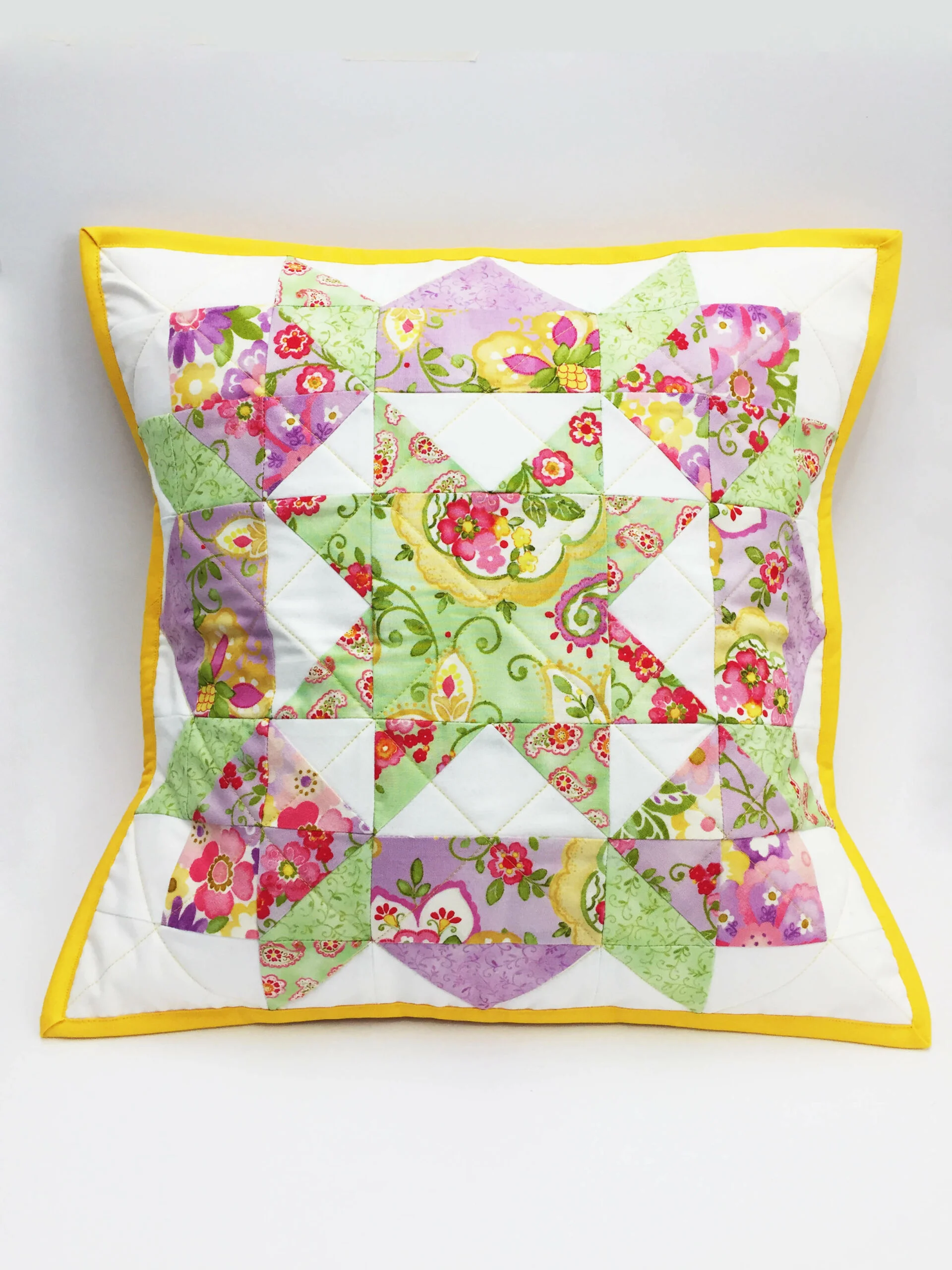 Patchwork Kissenhülle "Flower Star"
