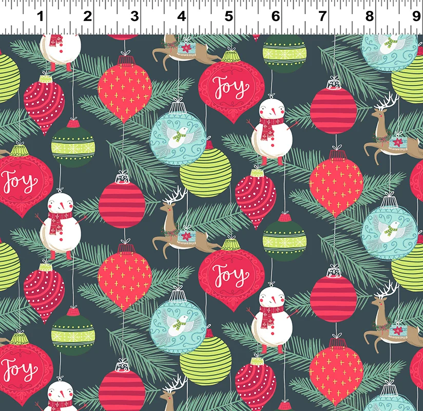 Clothworks - 25 Days of Christmas - Ornaments Blue