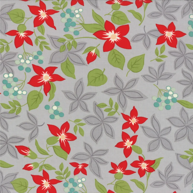 Moda - April Showers - Gray Flowers