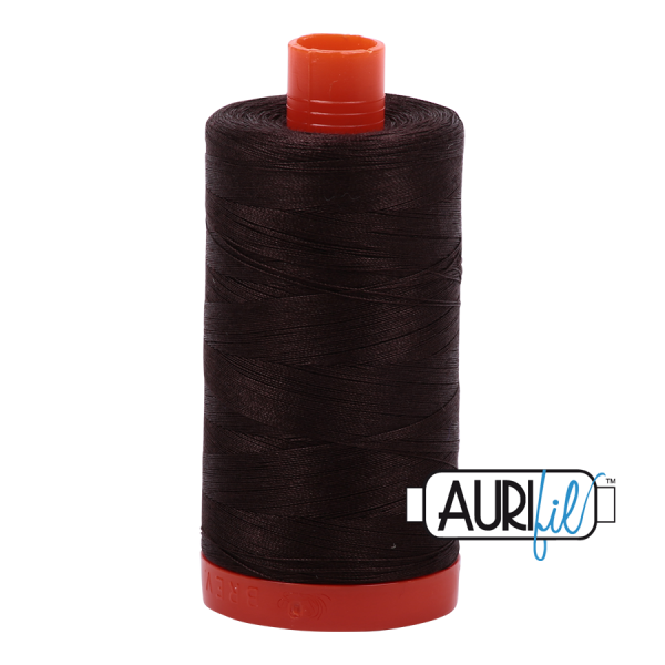 Baumwoll-Garn - Aurifil - 50wt/1300m - Very Dark Bark - 1130