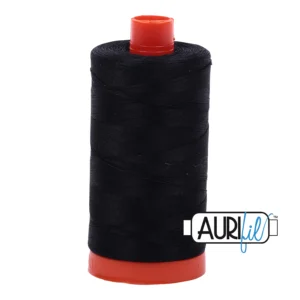 Baumwoll-Garn - Aurifil - 50wt/1300m - Black - MK50SP2692
