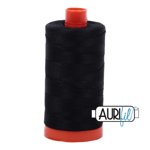Baumwoll-Garn - Aurifil - 50wt/1300m - Black - MK50SP2692