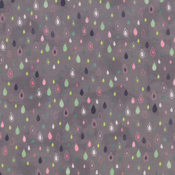 Moda - Fresh Cut - Raindrops Grey
