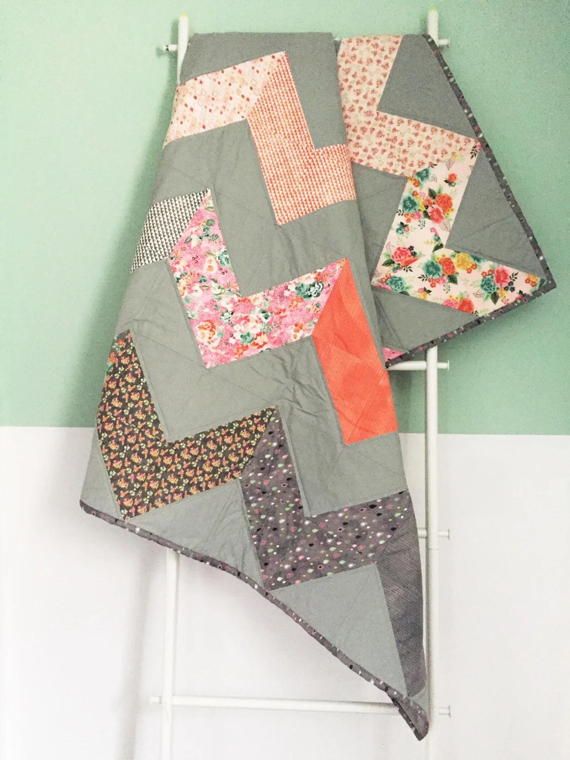 Quilt Patchwork-Decke "Fresh Cut Chevron"
