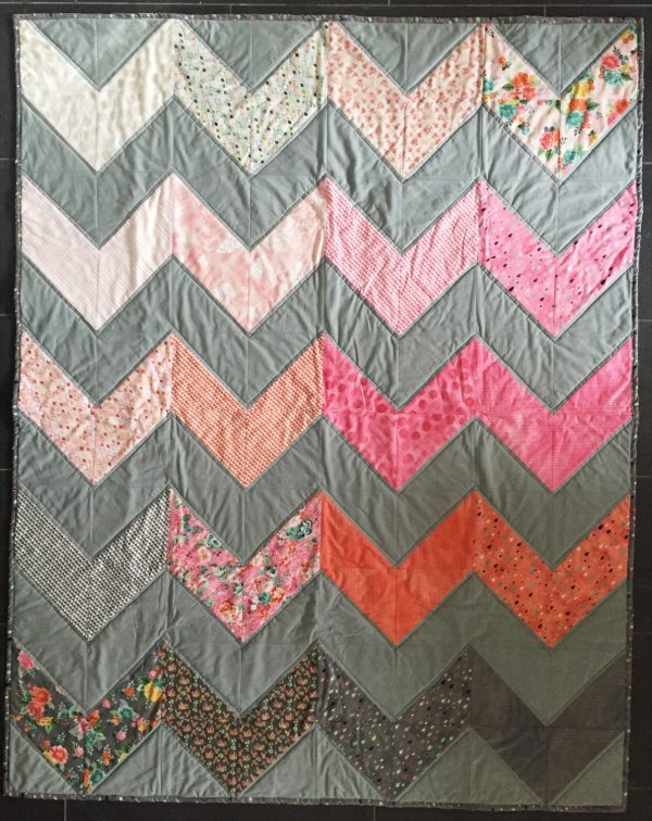 Quilt Patchwork-Decke "Fresh Cut Chevron" – Bild 4