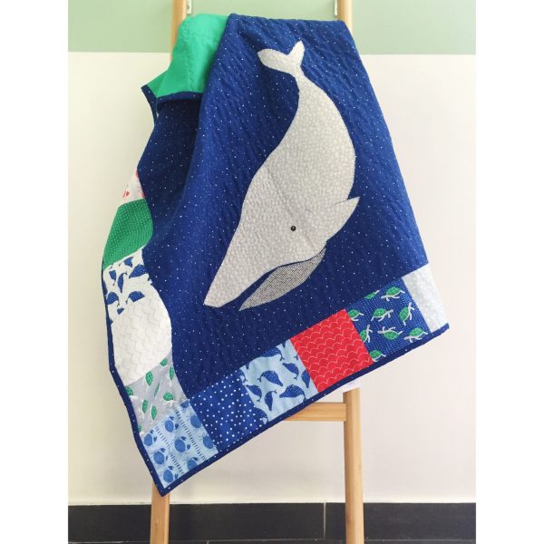 Quilt Patchwork-Decke "Walfisch"