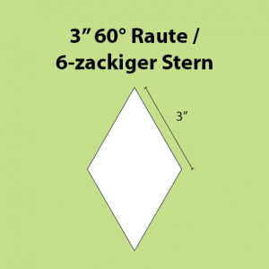Paper Piecing Schablonen - 6-Point Diamond / 6-zackiger Stern 3 Inch