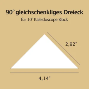 English Paper Piecing Schablonen - 45° gleichschenkliges Dreieck für 10" Kaleidoscope Block