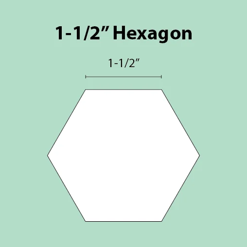 Paper Piecing Schablonen - Hexagon 1-1/2 Inch - 50 Stück