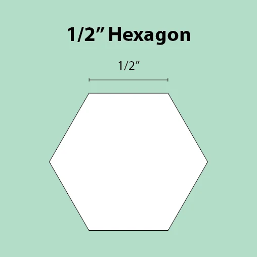 Paper Piecing Schablonen - Hexagon 1/2 Inch - 100 Stück