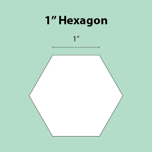 Paper Piecing Schablonen - Hexagon 1 Inch - 100 Stück