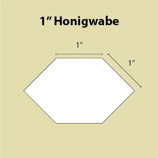Paper Piecing Schablonen - Honeycomb / Honigwabe 1 Inch