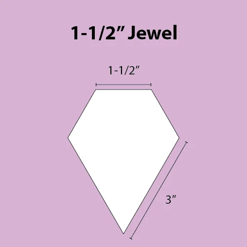 Paper Piecing Schablonen - Jewel 1-1/2 Inch