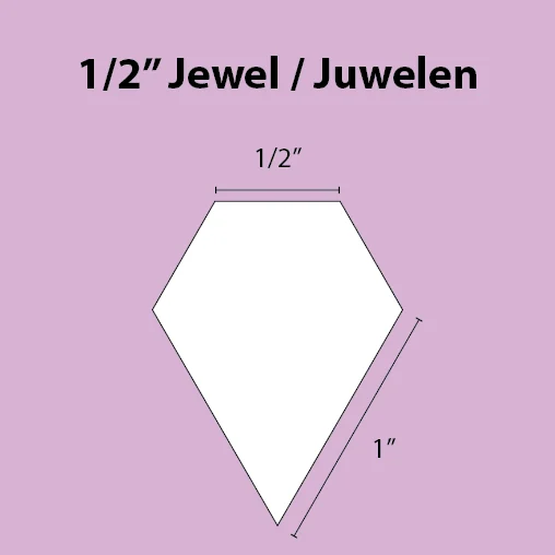 Paper Piecing Schablonen - Jewel 1/2 Inch