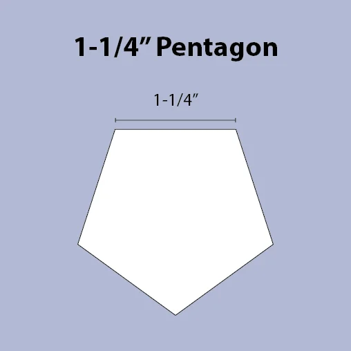Paper Piecing Schablonen - Pentagon 1-1/4 Inch
