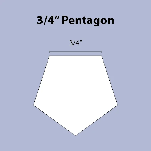 Paper Piecing Schablonen - Pentagon 3/4 Inch