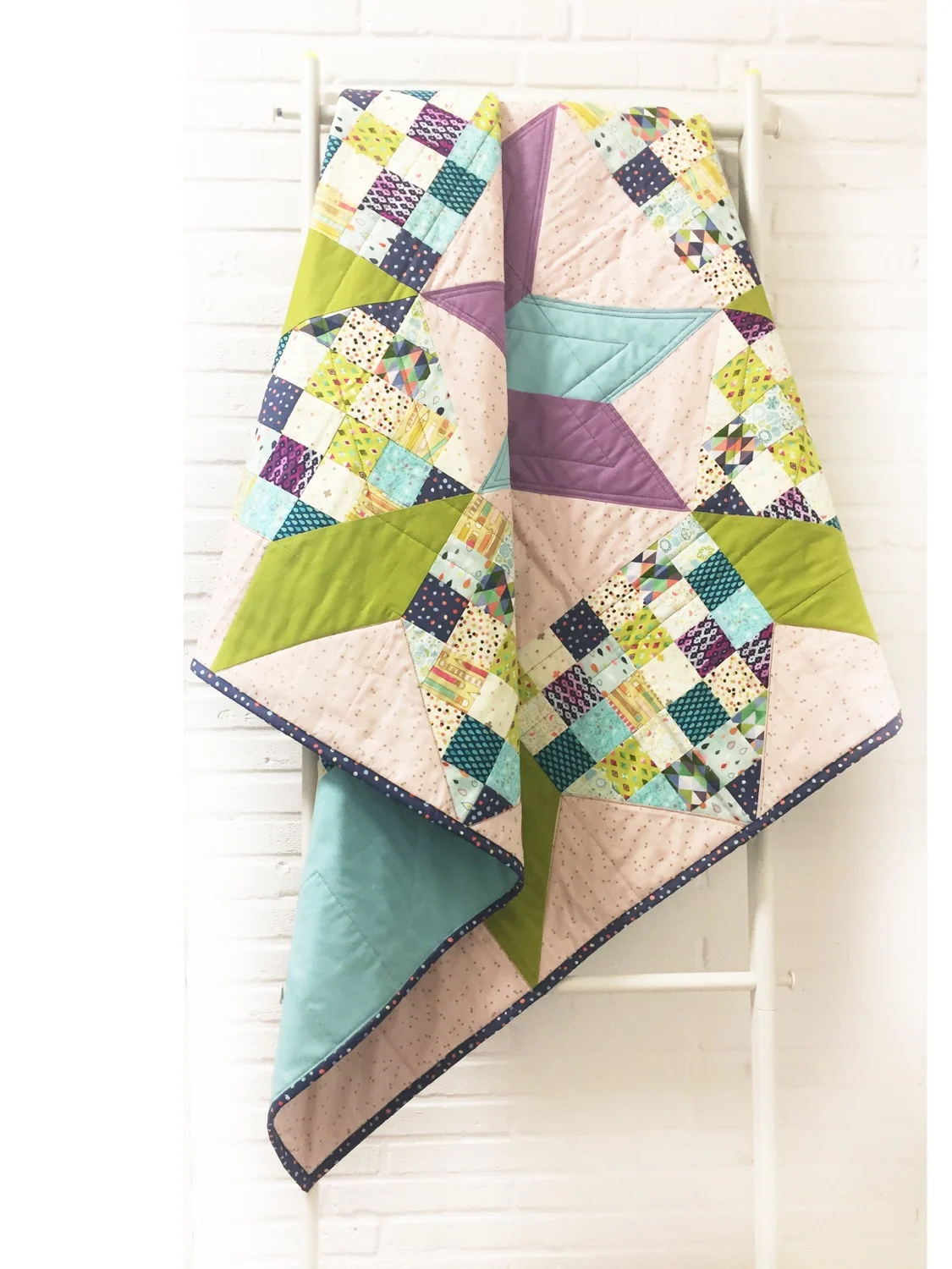 Quilt - Patchwork-Decke - Kinderdecke "Little Star"