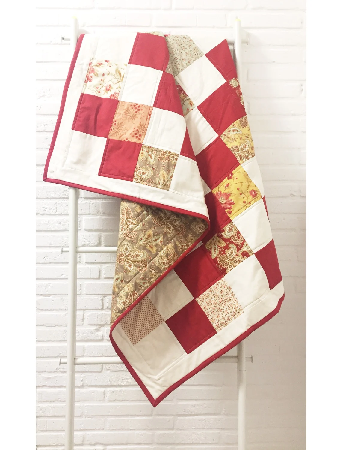 Quilt Patchwork-Decke - Kniedecke - "Larkspur"