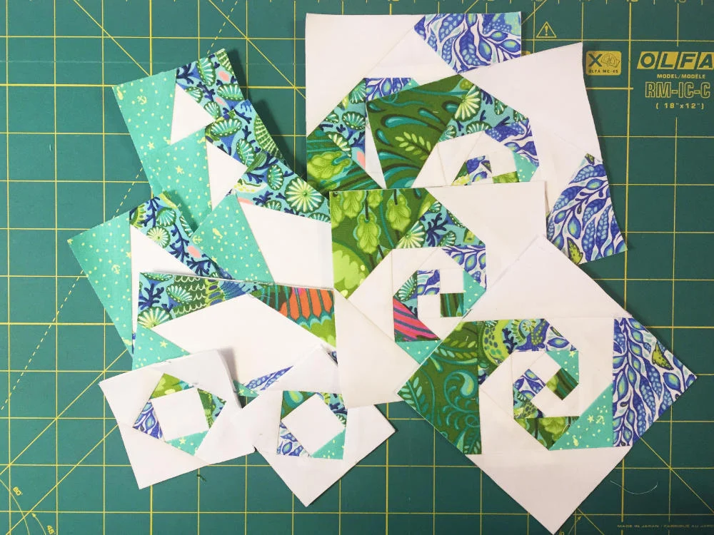 Foundation Paper Piecing - Storm at Sea & Snail Trail