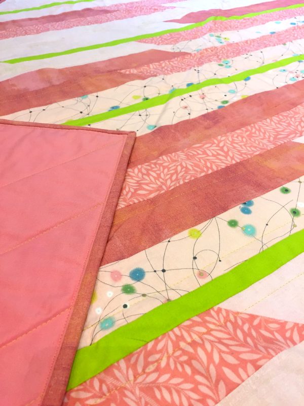 Kinder-Quilt - Baby-Decke - Patchwork-Decke - "Pink Stripes"