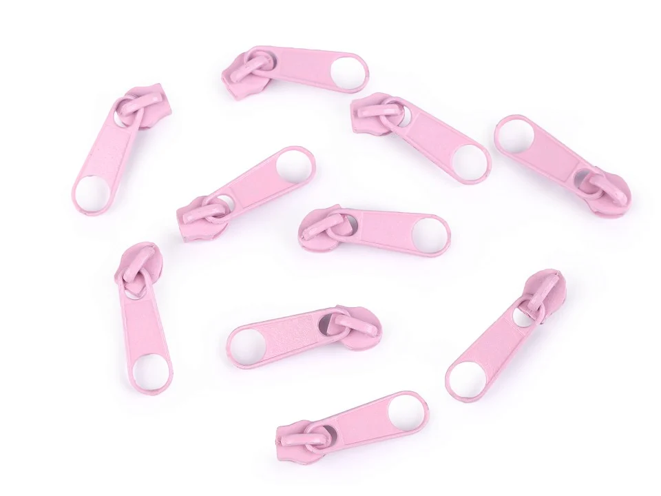 Reißverschluß-Schieber für 3 mm Endlos-Reißverschluß - Babyrosa