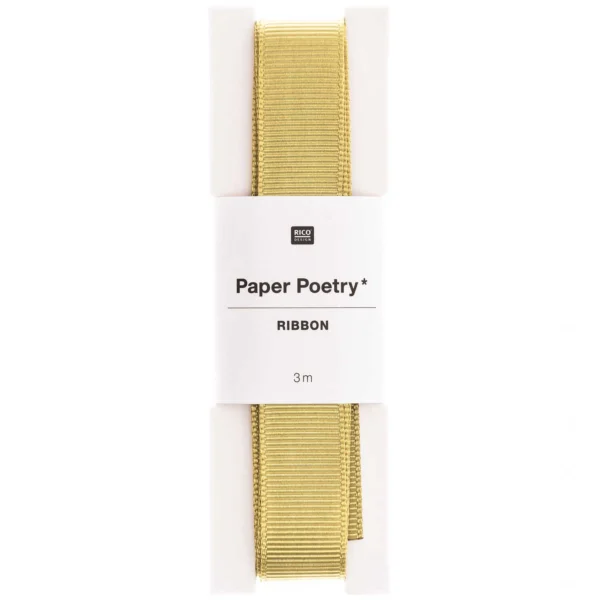 Paper Poetry Ripsband gold / senf 3 m x 16 mm - 99001.91.13
