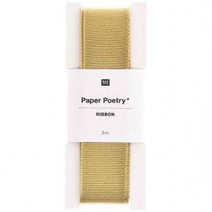 Paper Poetry Ripsband gold / senf 3 m x 25 mm - 99001.91.14