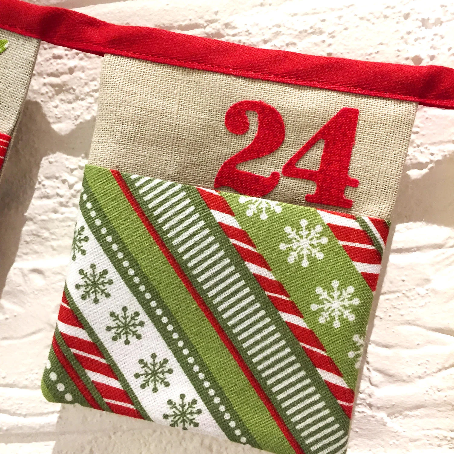 Schnelle Adventskalender-Girlande