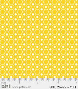 P&B Textiles - Basically Hugs - Hexagons Yellow 26422-YEL1
