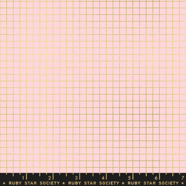 Moda - Ruby Star Society / Kimberly Kight - Grid Metallic Pink Gold - RS3005 18M