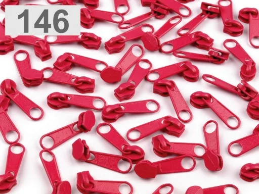 Reißverschluß-Schieber für 3 mm Endlos-Reißverschluß - Pink