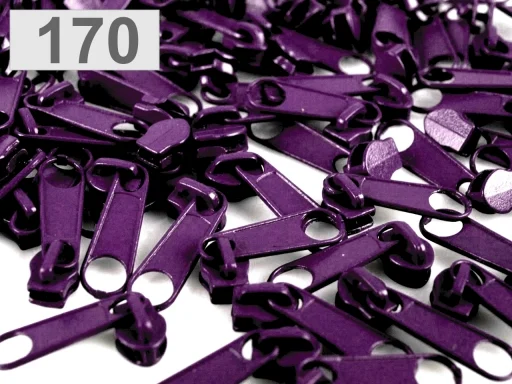 Reißverschluß-Schieber für 3 mm Endlos-Reißverschluß - Violett
