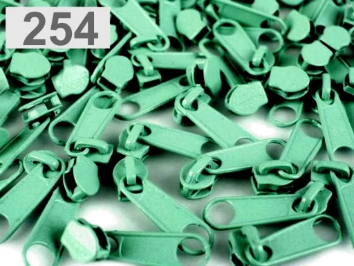 Reißverschluß-Schieber für 3 mm Endlos-Reißverschluß - Aquamarin