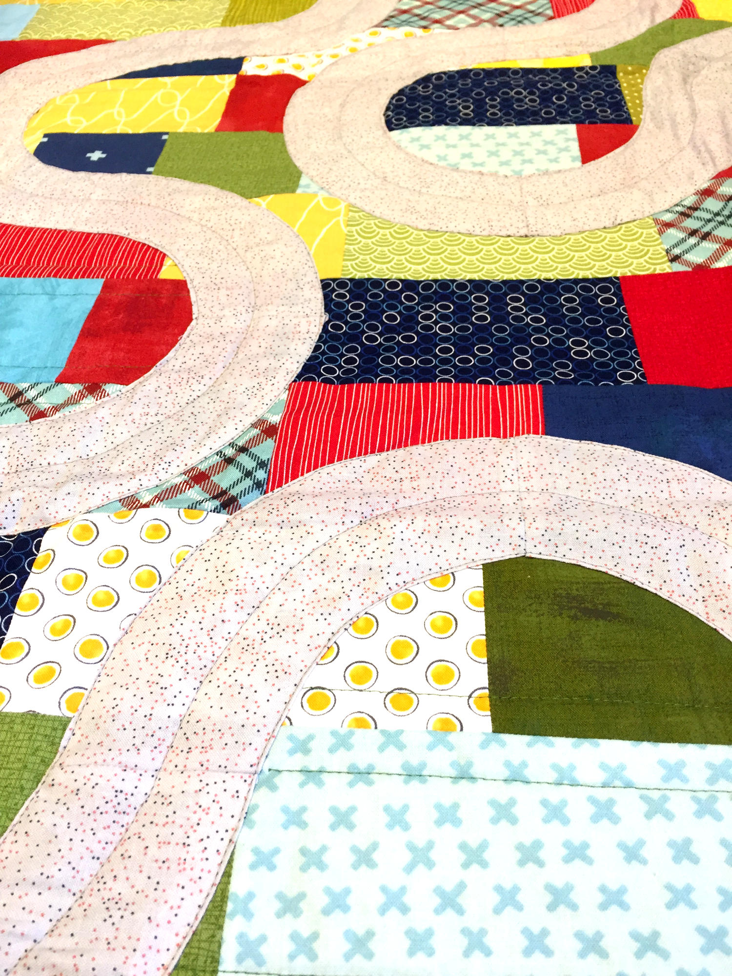 Streets & Cars Quilt - Straße applizieren