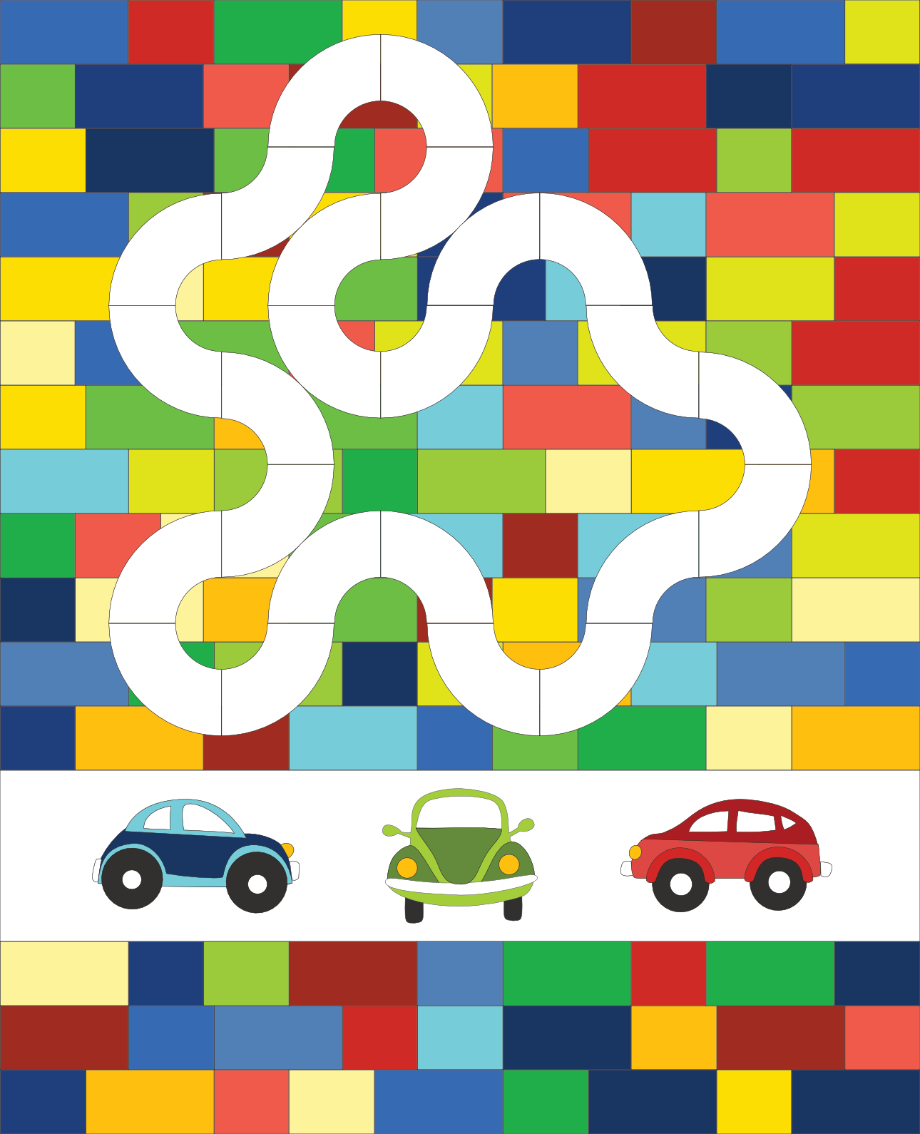 Streets & Cars Quilt - Schema