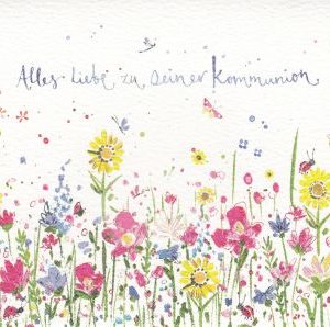 Trauerkarte - Taurus - Louise Mulgrew - Alles Liebe zu deiner Kommunion - Blumenwiese