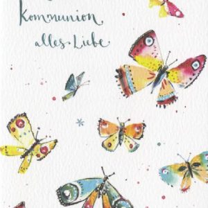 Trauerkarte - Taurus - Louise Mulgrew - Zur Kommunion alles Liebe - Schmetterlinge