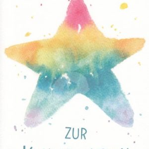 Trauerkarte - Taurus - Zur Konfirmation - Bunter Stern