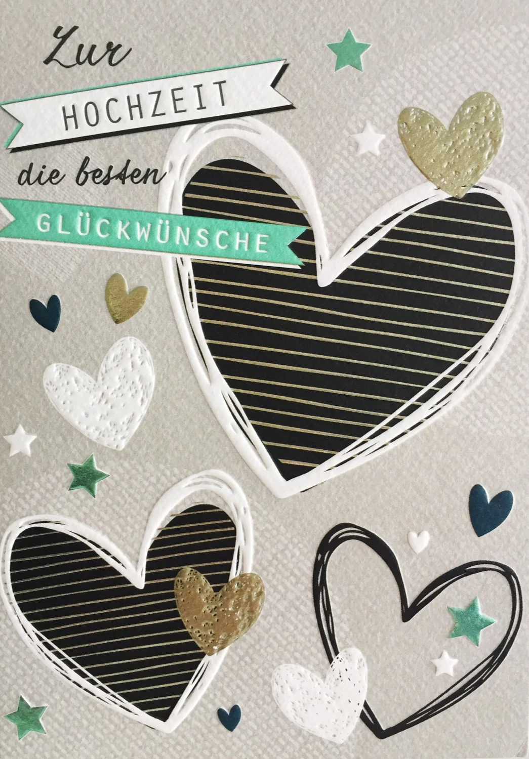 Grußkarte - Taurus - Laura Darrington - Zur Hochzeit die besten Glückwünsche - Herzen - TA-BE09