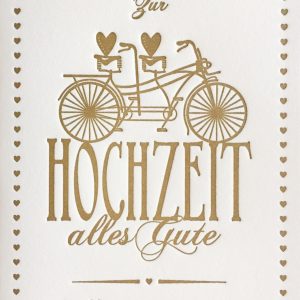 Grußkarte - Quire - Impressive - Zur Hochzeit alles Gute - Fahrrad - 4884 DE