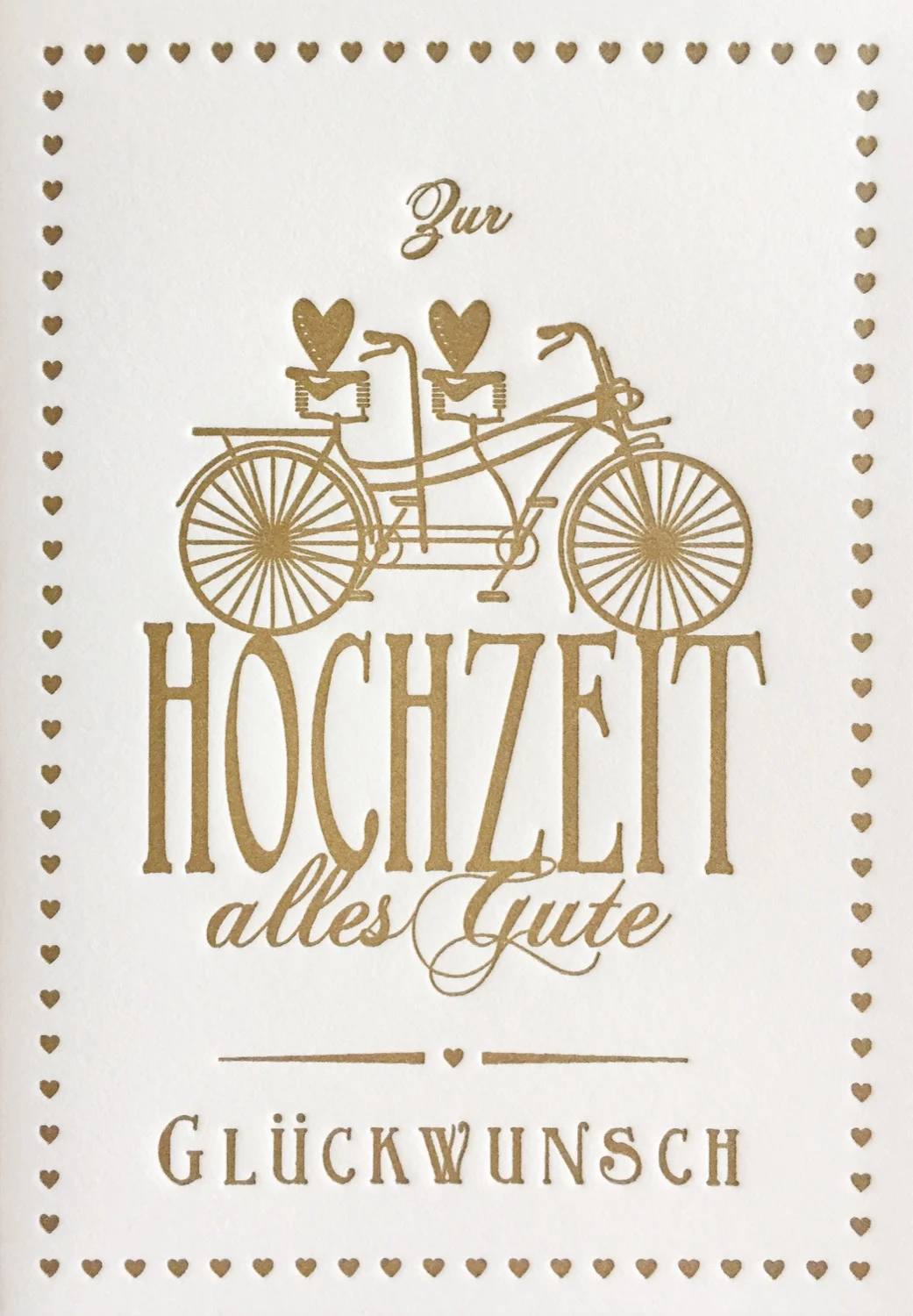 Grußkarte - Quire - Impressive - Zur Hochzeit alles Gute - Fahrrad - 4884 DE