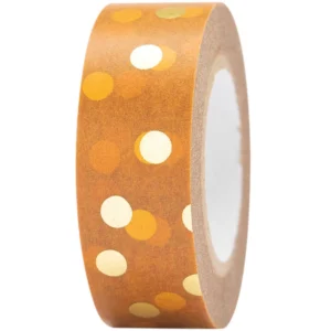 Paper Poetry Washi Tape Senfgelb mit Goldpunkten 99001.52.07