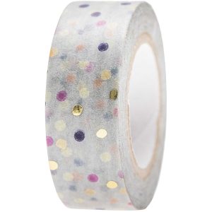 Paper Poetry Washi Tape - Crafted Nature - Punkte blau gold 99001.78.34