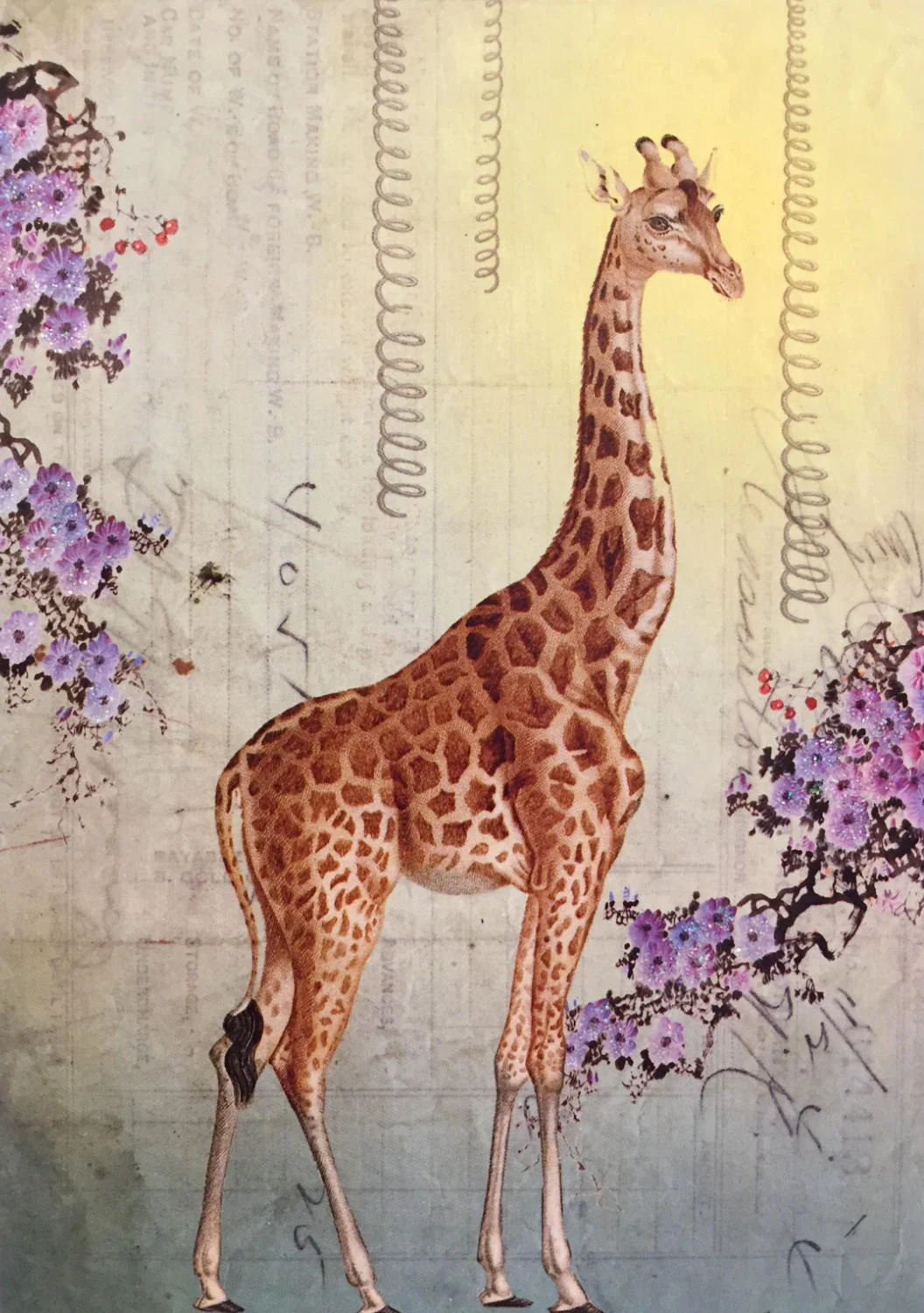 Grußkarte - Papaya - "Giraffe" - Anahata Joy Katkin - W0196