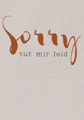 Grußkarte - Taurus - Copperfield - Sorry, tut mir leid - TK_CF15