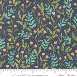 Moda - Goldenrod - Meadow Floral Navy - 36051-12