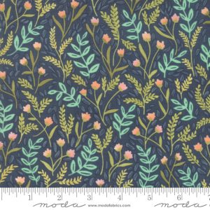 Moda - Goldenrod - Meadow Floral Navy - 36051-12