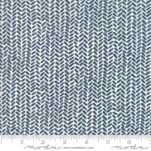 Moda - Goldenrod - Herringbone Navy - 36055 21