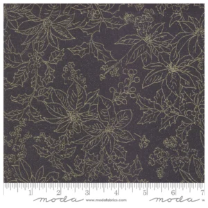 Moda - Forest Frost Glitter - Poinsettia Coal - 33521-18MG